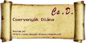 Cservenyák Diána névjegykártya